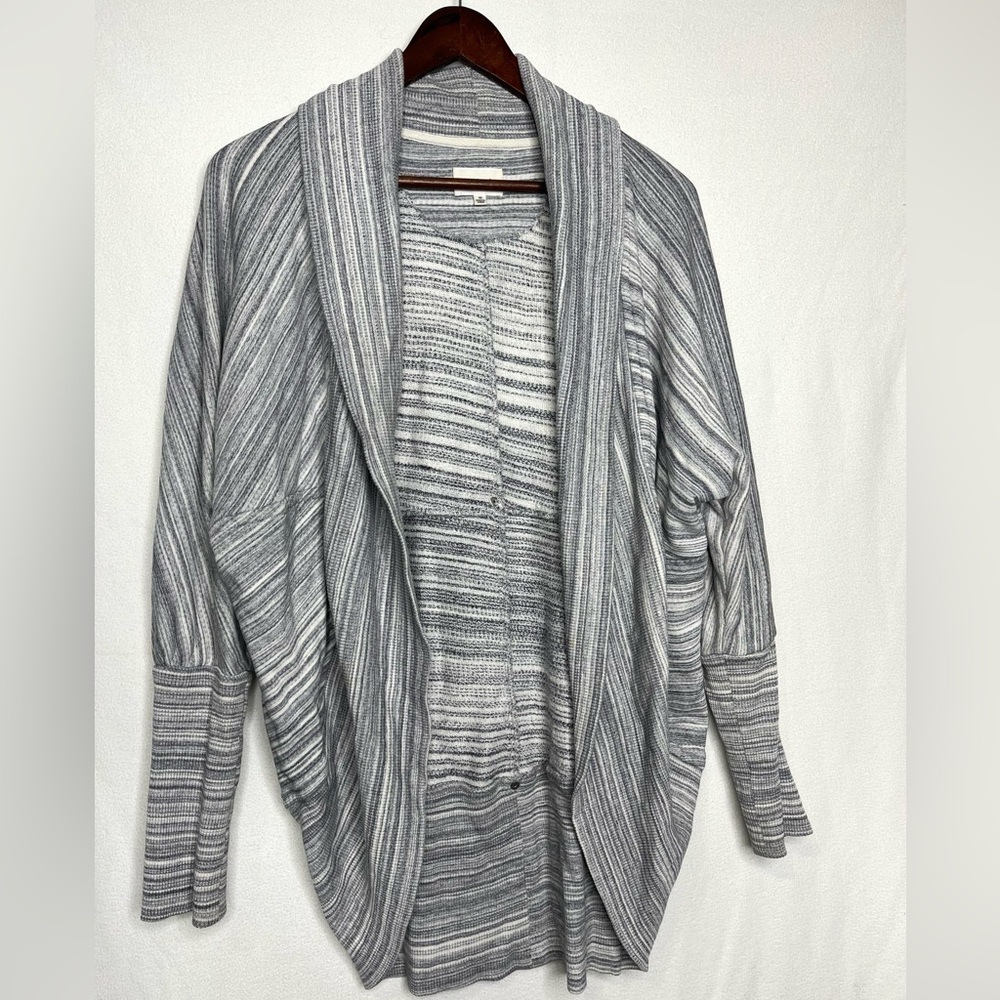 Aritzia Wilfred Diderot Open Front Cocoon Cardigan Light Heathered Grey Size XS